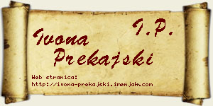 Ivona Prekajski vizit kartica